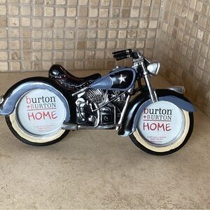 🩵NWOT🩵 MOTORCYCLE DOUBLE FRAME BY BURTON & BURTON HOMES VINTAGE BIKER DECO
